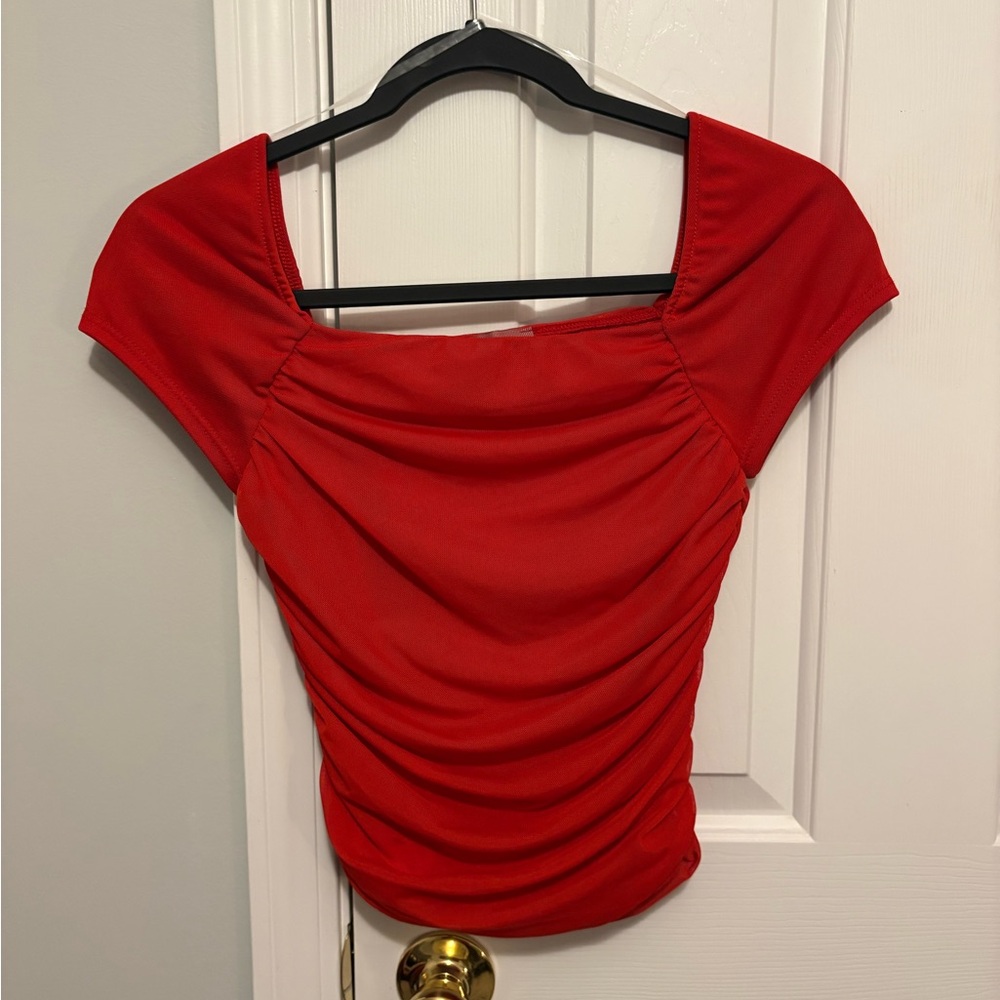 Elegant Red Women's Top